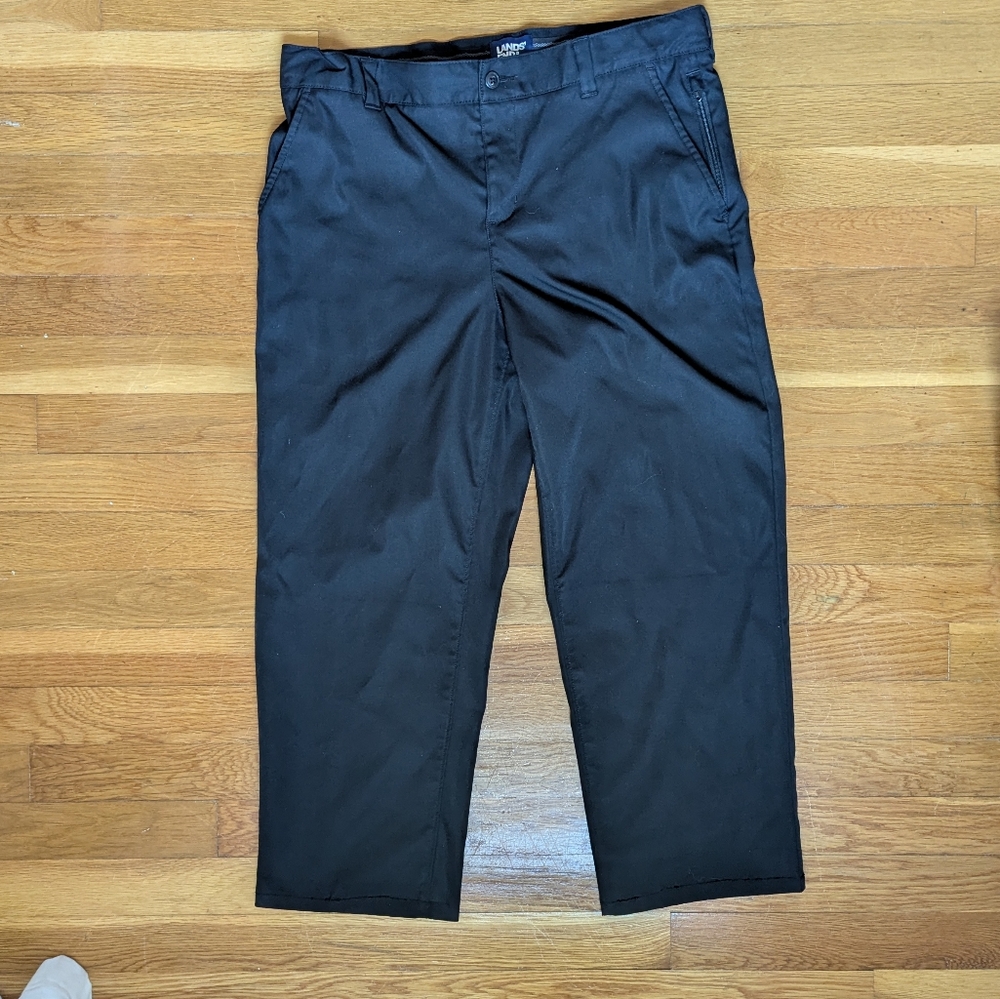 Lands' End Black Kids' Dress Pants